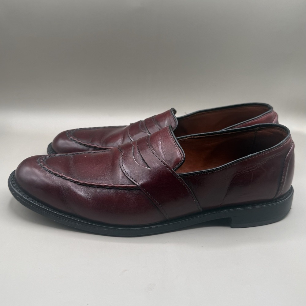 Allen Edmonds RANDOLPH Mens Leather Penny Loafers 10.5 D Burgundy USA